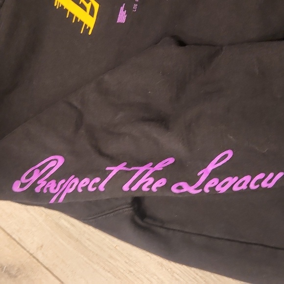 Lakers Black Hoodie with Yellow and Purple Graphics - Picture 3 of 5